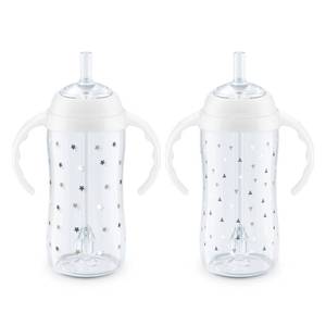 lot 2043 image: NUK Learner Straw Cup 10oz 2-Pack Timeless