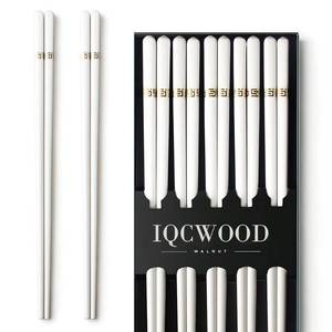 lot 2047 image: IQCWOOD Ceramic Chopsticks, 3 Pairs, 9.5 Inch, Dishwasher Safe Porcelain