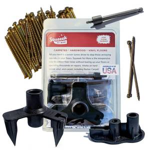 lot 2062 image: SQUEEEK NO MORE Squeaky Floor Repair Kit with 50 Screws and Joist Finder Bits