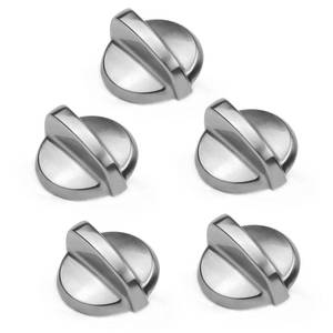 lot 2072 image: Fetechmate Stainless Steel Stove Knobs for GE Range 5 Pack WB03T10325