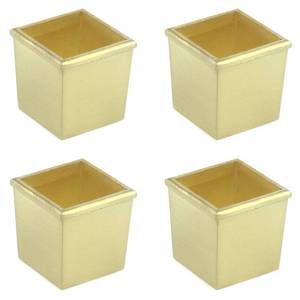 lot 2089 image: Quluxe 1.41 Inch Square Table Foot Cover Cap Metal Furniture Leg