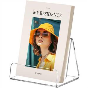lot 2458 image: HeZone Acrylic Brochure Holder 6 Inch Flyer Display Stand 1 Pack