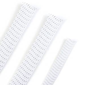 lot 2465 image: YOUBO PET Expandable Braided Cable Sleeve 38 Inch 25ft White Silvery