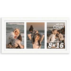 lot 2480 image: An&He Collage Photo Frame 8x16 Holds Three 5x7 Photos White