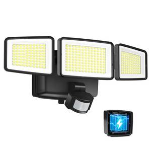 lot 2483 image: UME Battery Powered Motion Sensor Flood Light 302 LED 1800LM IP65