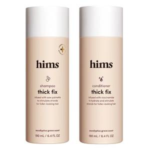 lot 2484 image: Hims & Hers Shampoo & Conditioner Thick Fix, Saw Palmetto Eucalyptus, 6.4 Fl Oz