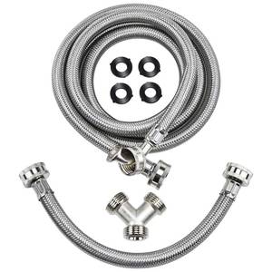 lot 2489 image: TOMOON Steam Dryer Hose Installation Kit 6 Ft Stainless Steel Braided Hose