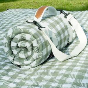 lot 7648 image: Genovega Waterproof Picnic Blanket 80x80 Inch Outdoor Camping Beach Mat