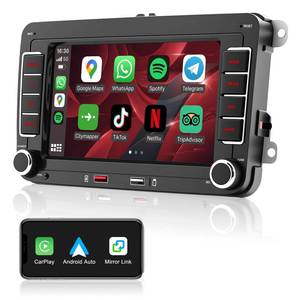 lot 7657 image: WERESOUND Car Radio 7 Touch Screen Wireless CarPlay Android Auto VW Golf Jetta