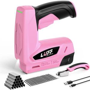 lot 7659 image: LUFF 2-in-1 Cordless T50 Staple Gun & 18GA Brad Nailer With Battery