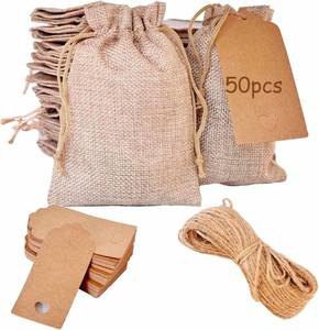 lot 7667 image: GIOIPC Burlap Drawstring Gift Bags 7 x 10 Inch 50 Pack