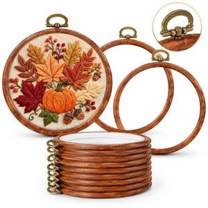 lot 7672 image: Burbell Round Embroidery Hoops 5 Inch 12 Pcs
