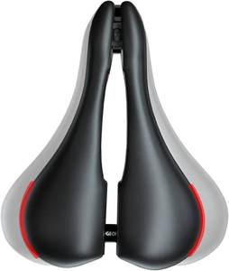 lot 7721 image: HUGEOAKS Width Adjustable Bike Seat Saddle Memory Foam Padding