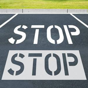 lot 7725 image: CODOHI Stop Pavement Marking Stencil, 36 in Letters, Silicone Reusable