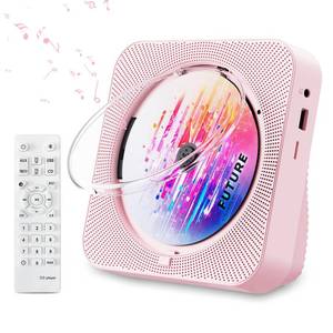 lot 8339 image: ZYOKATA Portable CD Player Bluetooth 5.1 with FM Radio Remote Control Pink