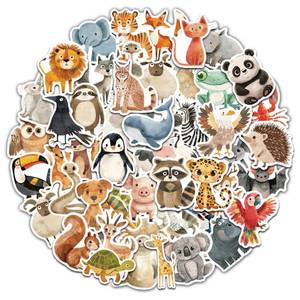 lot 8364 image: AOWDIAO Cute Animal Vinyl Stickers 50 Pcs Waterproof 2 Inch