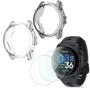 lot 8375 image: FCMEDZI Tempered Glass Screen Protector & TPU Case Set for Coros Pace 4
