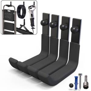lot 8394 image: 4 Pack Garage Storage Hooks 4 Inch Wall Mount Ladder Hangers