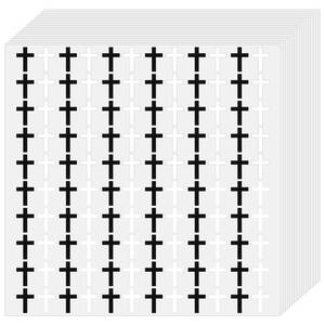 lot 8404 image: ForraFun Mini Cross Stickers Religious Decals 2400 Pcs 0.51 x 0.35 Inches