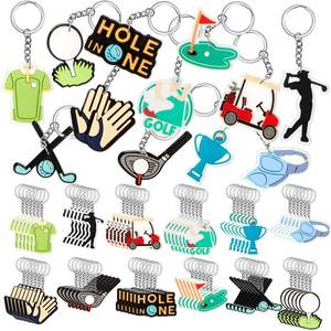 lot 8405 image: Batiyeer Golf Ball Keychains 36 Pack PVC Assorted Designs