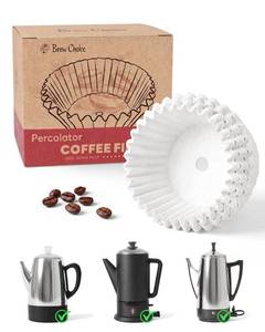 lot 8410 image: Brew Choice Percolator Coffee Filters 8-12 Cup 100 Count For Farberware