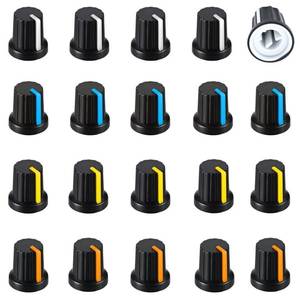 lot 8419 image: WHPromLang Potentiometer Control Knobs 6mm D Shaft 20 PCS 4 Colors