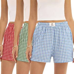 lot 8426 image: JOYLADY Womens Gingham Pajama Shorts 3-Pack Set D-M