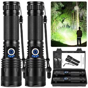 lot 8437 image: DARKPUS LED Flashlight 99000 Lumens Rechargeable 2 Pack