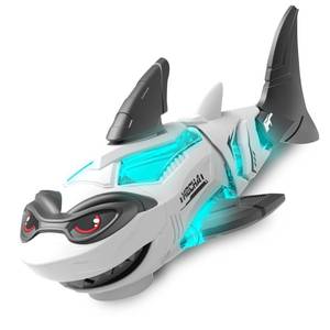 lot 8444 image: Puzgic Interactive Crawling Shark Toy with Music and Lights for Kids
