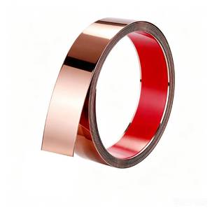 lot 8458 image: Funyfa Peel and Stick Metal Molding Trim Rose Gold 304 Stainless Steel 20 Ft