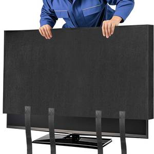 lot 9407 image: Wibeelee TV Cover Moving Dust Anti-Scratch TV Screen Cover Fits 70-75 TV with Bottom Strap for Protection TV Moving Home Renovation Pet Scratch or Other Furniture(75)