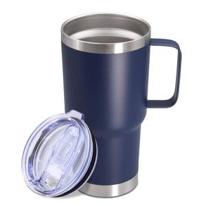 lot 10029 image: 20 oz Tumbler with Handle and Lid Insulated Travel Coffee Mug Navy 1P