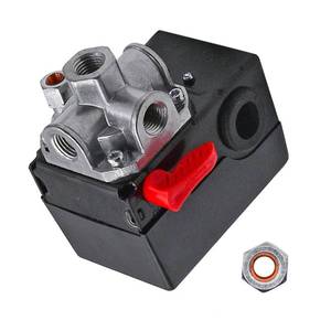 lot 10056 image: JDLLONG Air Compressor Pressure Switch Z-D26612 for Porter Cable 150120 PSI D26612 4 Port