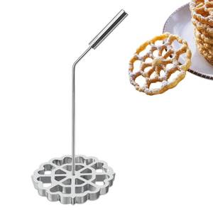 lot 10069 image: Bunuelos Mold with Handle,Rosette Timbale Iron Set Aluminum Waffle Molds with Handle,Funnel Cake Ring,Molde Para Bu�uelos De Viento Maker Mexicanos,Rosette Cookie Cutter Tool