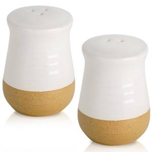 lot 10087 image: Hasense Salt and Pepper Shakers Set, Ceramic Salt Shaker for Kitchen Counter, Cute Pepper Shakers, Refillable Spice Shaker Set for Kitchen Counter, Farmhouse Home Kitchen Decor(White)