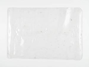 lot 11206 image: Clear Rectangular Vinyl Floor Mat with Rounded Corners 4ft x 30 in