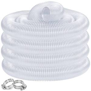lot 13464 image: ZY-hosetube Clear Flexible Dust Collection Hose 1-12 In x 5 Ft PVC