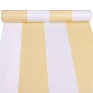 lot 14288 image: GAOTAOBN Yellow White Stripes Contact Paper Shelf Liner 17.7 x 117