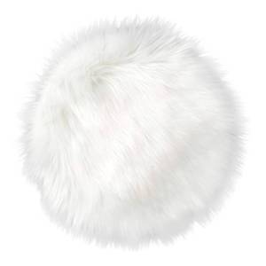 lot 14302 image: NINGDAN Faux Fur Sheepskin Rug 12 Inch Round White