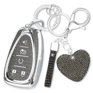 lot 14311 image: Simocky Key Fob Cover Chevrolet Equinox Malibu Smart Key 5 Button Black