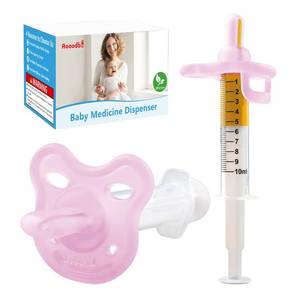 lot 14319 image: Aoaodbu Baby Medicine Dispenser Syringe Pacifier 10ml Pink 2 Pack