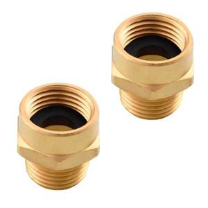 lot 14325 image: Tecmolog 2 Pcs Brass BSP to NPT Adapter G12 Female x 12 NPT Male, SBA037-2