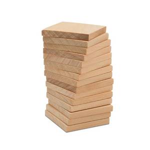 lot 14327 image: Woodpeckers Wood Tiles 1-12 x 1-12 Inch Blank Wood Squares Pack of 25