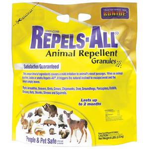 lot 14363 image: Bonide Repels-All Animal Repellent Granules 6 lbs