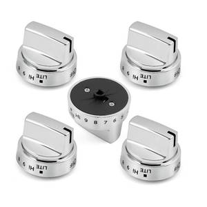 lot 14367 image: Anniparts GE Replacement Stove Knobs Silver 5 Pack WB03X24818 KIP 5G92  Retail $108.88