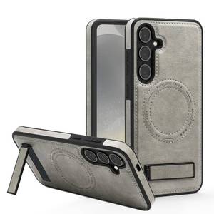 lot 14368 image: Lunivop Phone Case for Samsung Galaxy S25 Plus PU Leather Grey