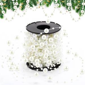 lot 14385 image: Pangda Pearl Bead Garland 65.6 Ft Artificial Christmas Tree Decor