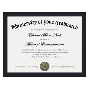 lot 14398 image: Upsimples Certificate Frame 8.5 x 11 Diploma Frame, Black, 1 Pack