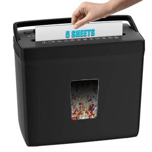 lot 17684 image: Woolsche Paper Shredder 5 Sheet Cross Cut 2.38 Gal Basket P-4 Security