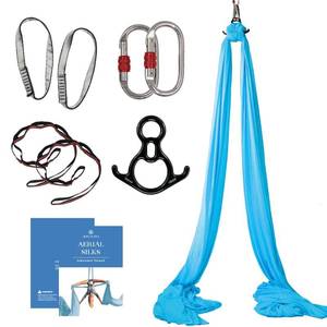lot 17708 image: Aum Active Aerial Silks Starter Kit 9 Yards Sky Blue With Hardware  Retail $109.99